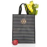 Monogrammed Market Tote with apple and tulips